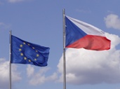 Vlajka EU a ČR